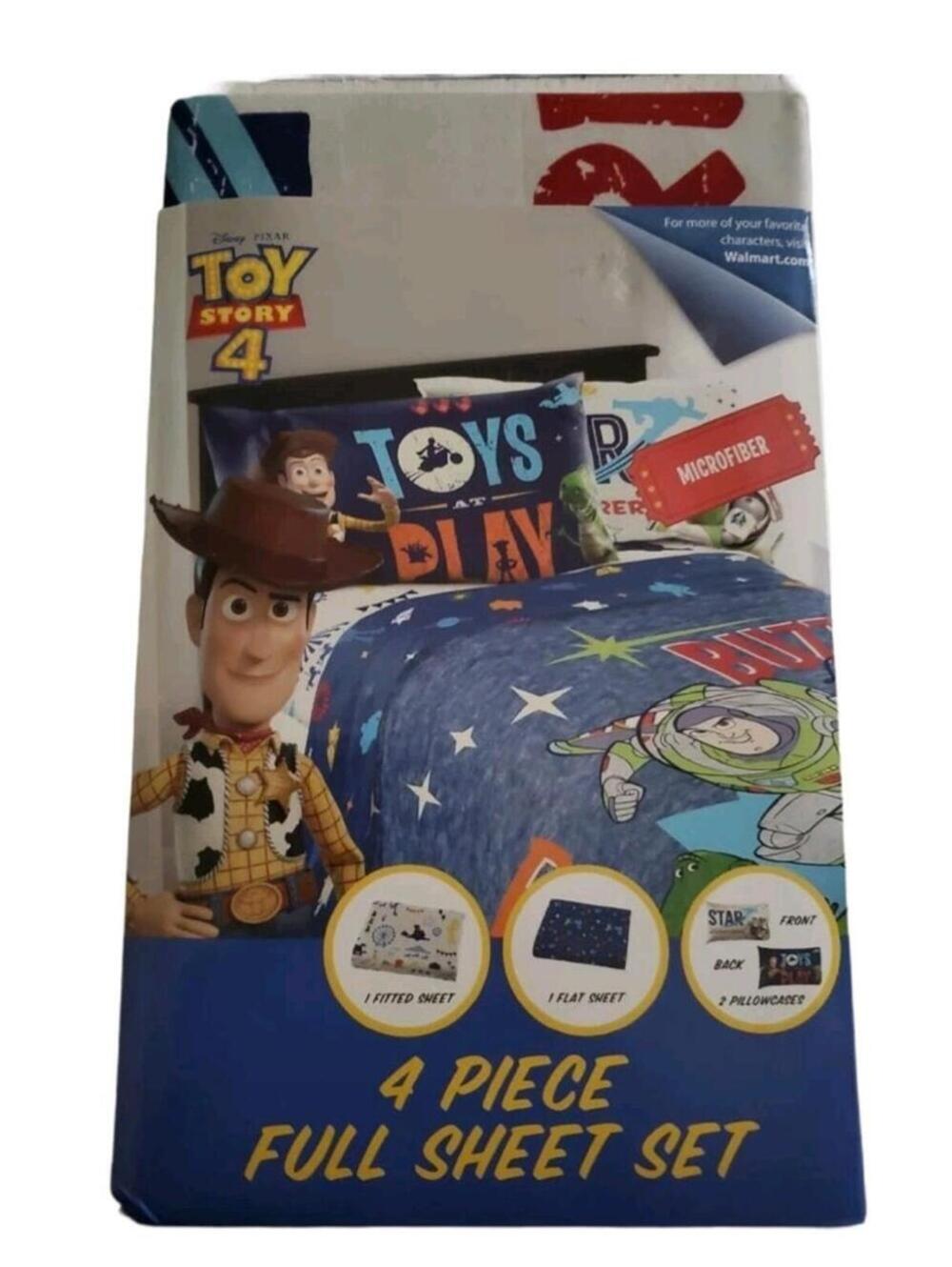 Nwt Disney Pixar Toy Story 4 Piece Full Sheet Set New